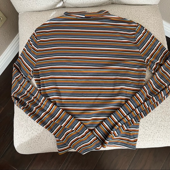 Forever 21 Mock Neck Striped Long Sleeve - Picture 3 of 3